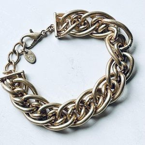 Zara heavy gold tone iron/zinc chain bracelets. Lobster clasp